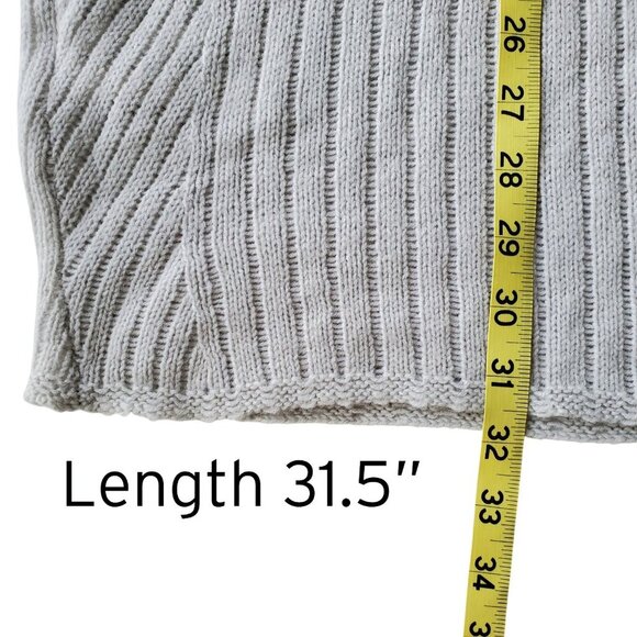 Armani Exchange Sweater Dress Wool Blend Open Weave Gray Long Sleeve Mini Size S - Picture 8 of 11